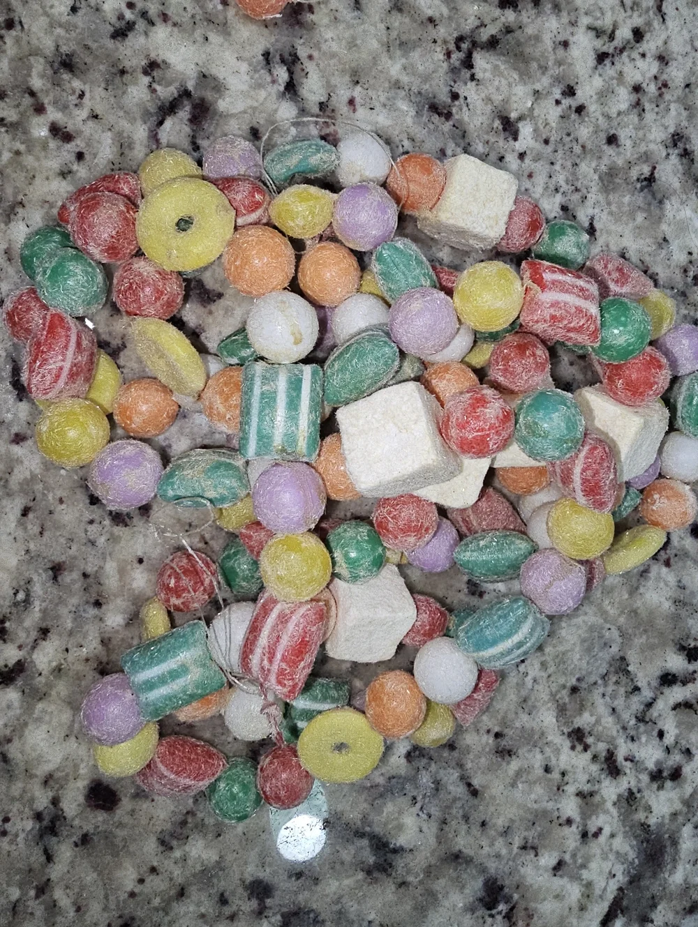 Christmas Garland Candy Blow Mold Sugared Vintage - 4 Strands - 36 Feet Total